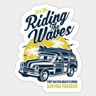 Fort Walton Beach Florida Surfing Paradise Sticker